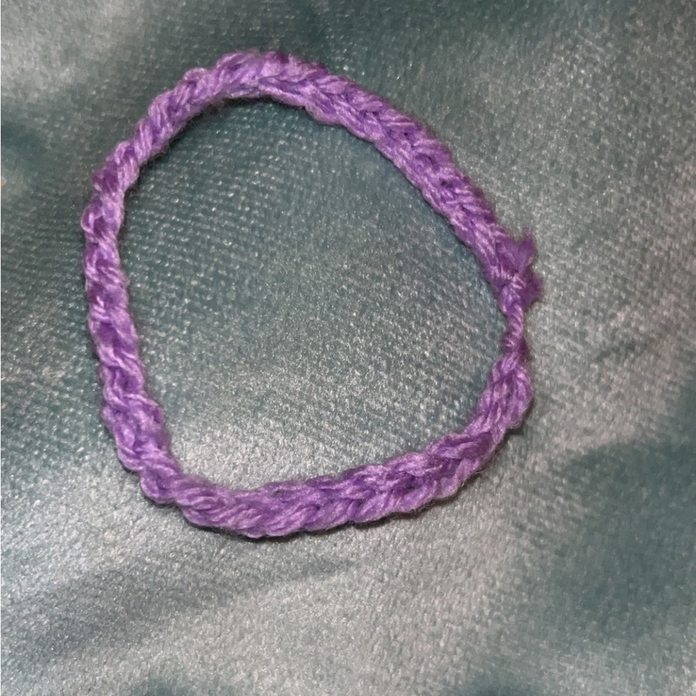 Self Made Lilac Acrylic Yarn Bracelet